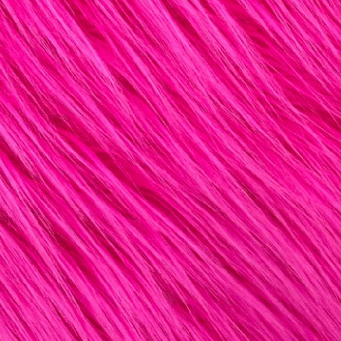Muestra de tela peluche color fucsia fuerte, textura de pelo.