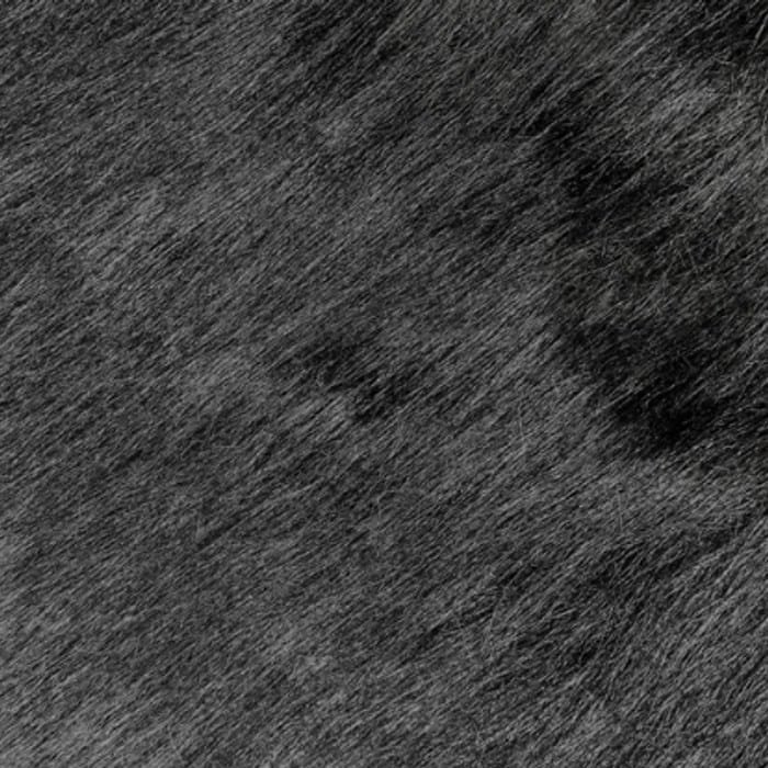 Muestra de tela peluche color gris jaspeado, textura de pelo.
